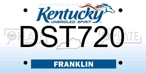 DST720 Kentucky License Plate
