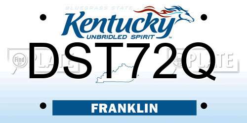DST72Q Kentucky License Plate