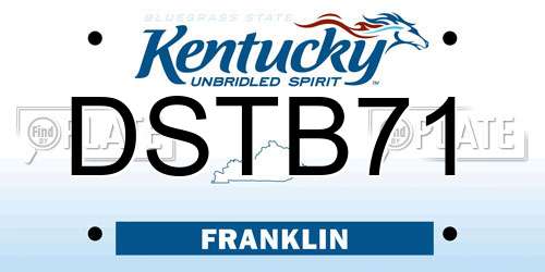 DSTB71 Kentucky License Plate