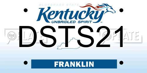DSTS21 Kentucky License Plate