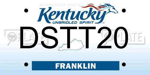 DSTT20 Kentucky License Plate