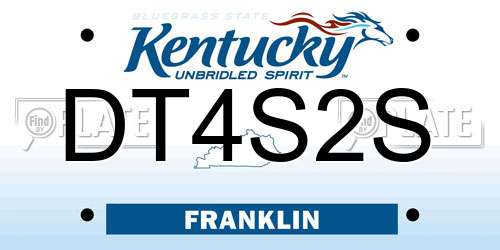 DT4S2S Kentucky License Plate