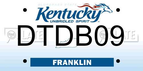DTDB09 Kentucky License Plate