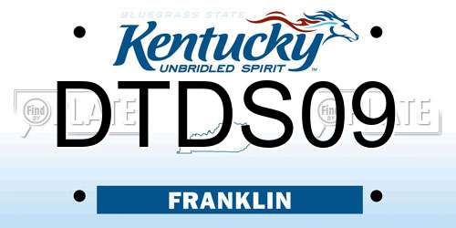 DTDS09 Kentucky License Plate