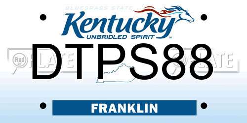 DTPS88 Kentucky License Plate