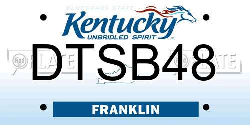 DTSB48 Kentucky License Plate