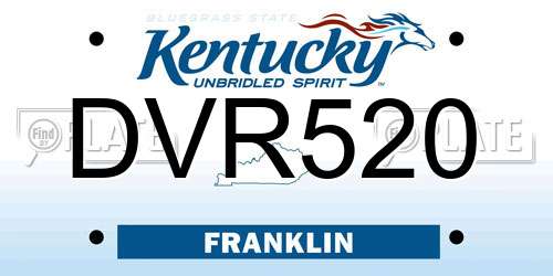 DVR520 Kentucky License Plate