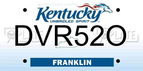 DVR52O Kentucky License Plate