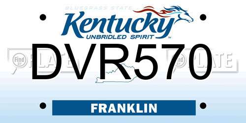 DVR570 Kentucky License Plate