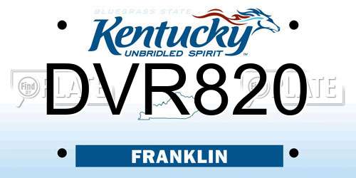 DVR820 Kentucky License Plate