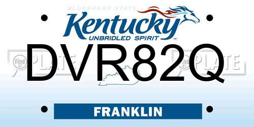 DVR82Q Kentucky License Plate