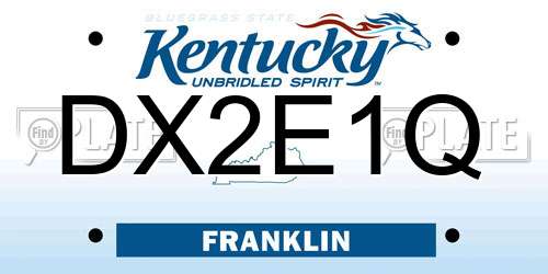 DX2E1Q Kentucky License Plate