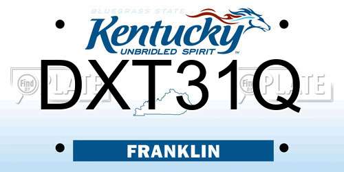 DXT31Q Kentucky License Plate