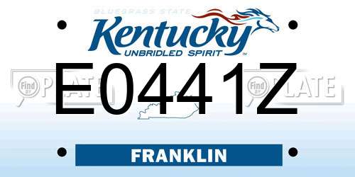 E0441Z Kentucky License Plate