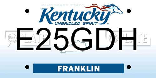 E25GDH Kentucky License Plate