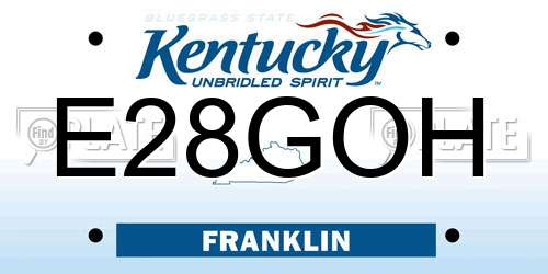 E28GOH Kentucky License Plate