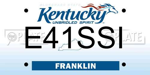 E41SSI Kentucky License Plate