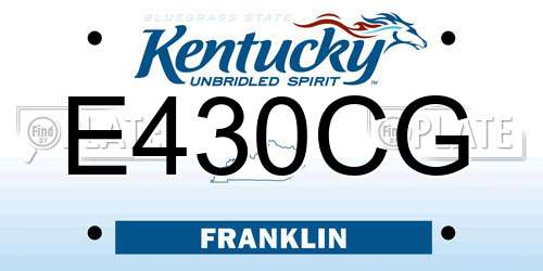 E430CG Kentucky License Plate