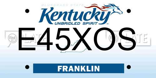 E45XOS Kentucky License Plate