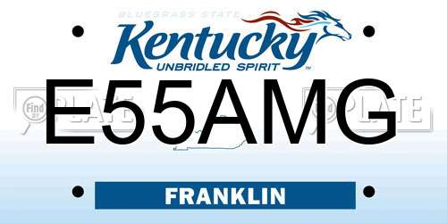 E55AMG Kentucky License Plate