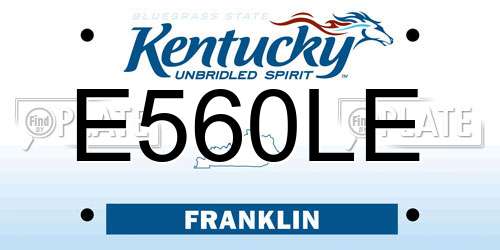 E560LE Kentucky License Plate