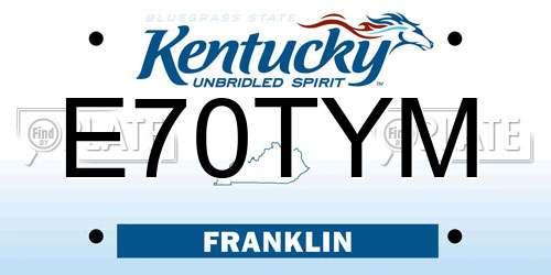 E70TYM Kentucky License Plate