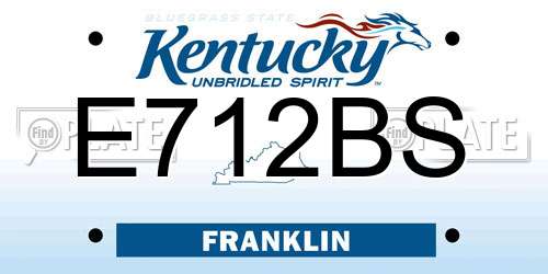 E712BS Kentucky License Plate