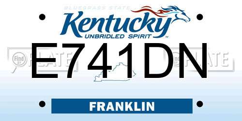 E741DN Kentucky License Plate