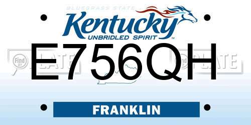 E756QH Kentucky License Plate