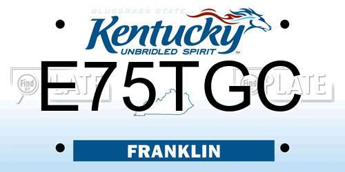 E75TGC Kentucky License Plate