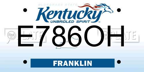 E786OH Kentucky License Plate