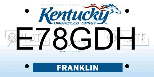 E78GDH Kentucky License Plate