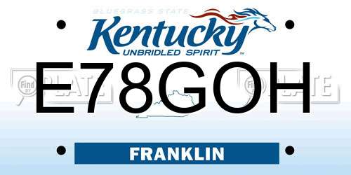 E78GOH Kentucky License Plate