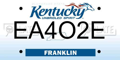 EA4O2E Kentucky License Plate