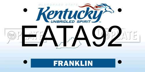 EATA92 Kentucky License Plate