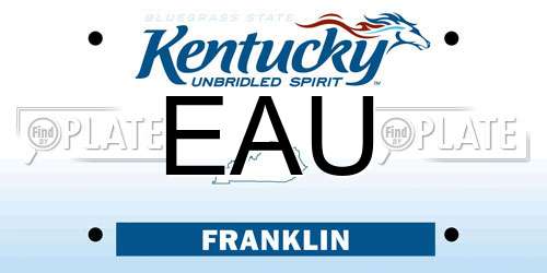 EAU Kentucky License Plate