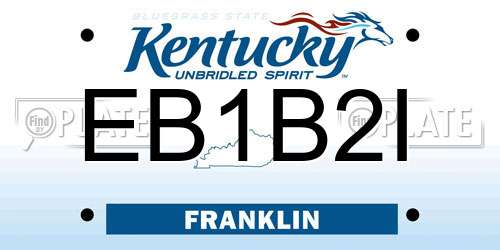 EB1B2I Kentucky License Plate