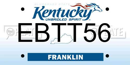 EBTT56 Kentucky License Plate