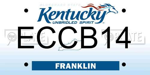 ECCB14 Kentucky License Plate
