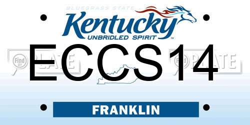 ECCS14 Kentucky License Plate