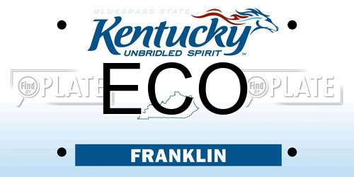 ECO Kentucky License Plate