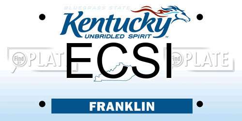 ECSI Kentucky License Plate