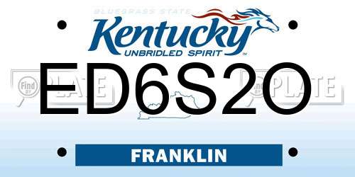 ED6S2O Kentucky License Plate