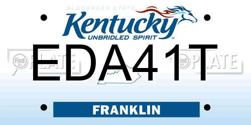 EDA41T Kentucky License Plate