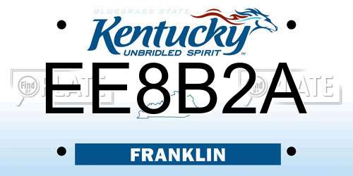 EE8B2A Kentucky License Plate