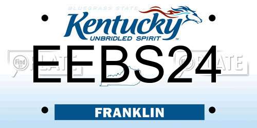 EEBS24 Kentucky License Plate