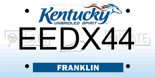 EEDX44 Kentucky License Plate
