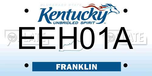 EEH01A Kentucky License Plate