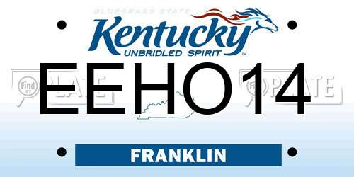 EEHO14 Kentucky License Plate