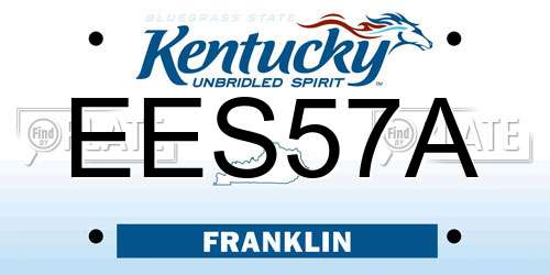 EES57A Kentucky License Plate